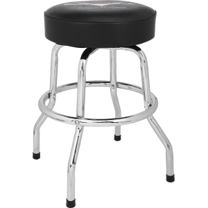 Fender&reg; Custom Shop Chevron Logo Barstool, Black/Chrome 24 inch